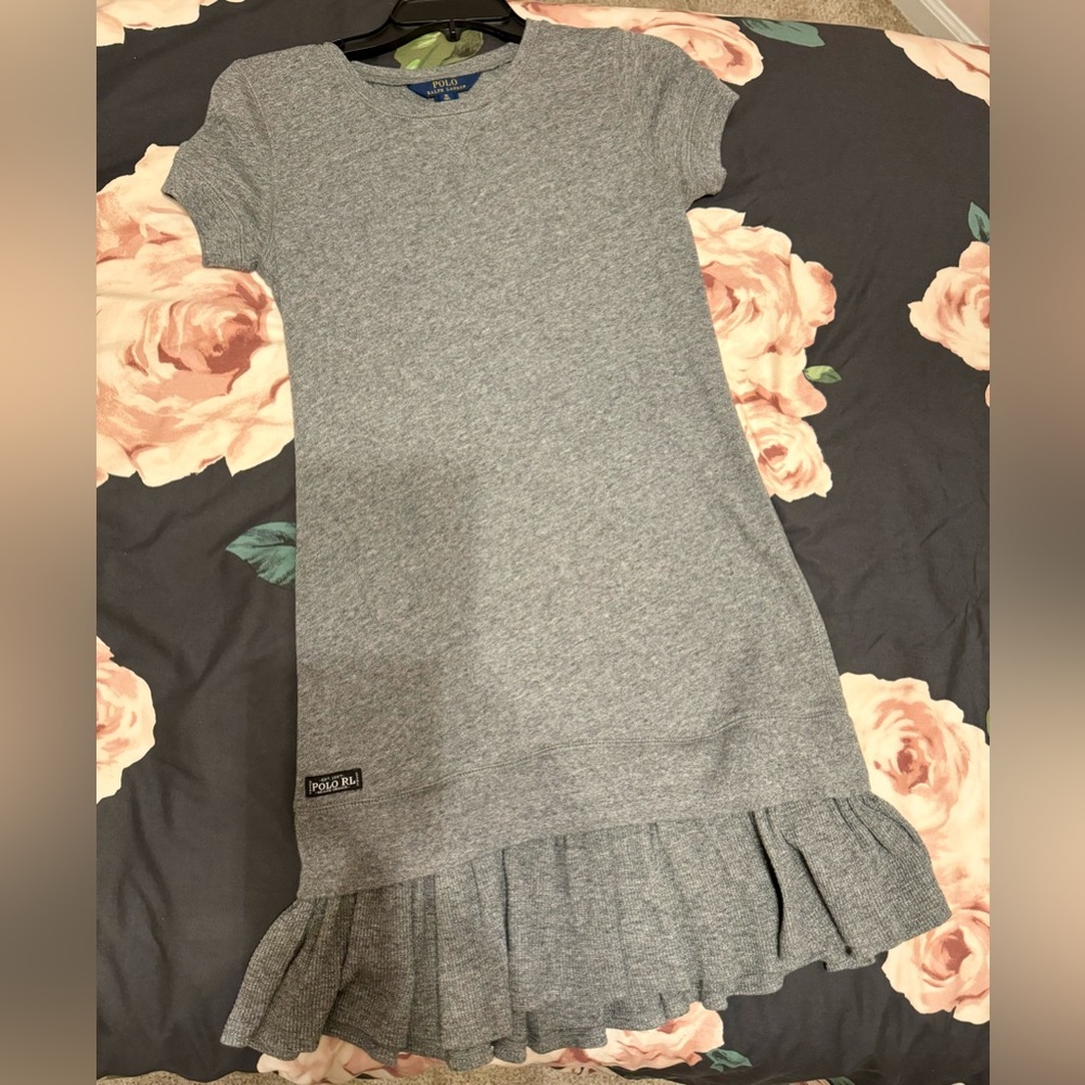 Polo by RL Girls XL ( 14-16) Gray lightweight sweater/knit dress * New w/o tags*